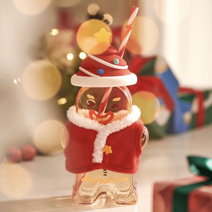 Christmas Gingerbread Man Straw Topper- Red Hat – Etch and Ember