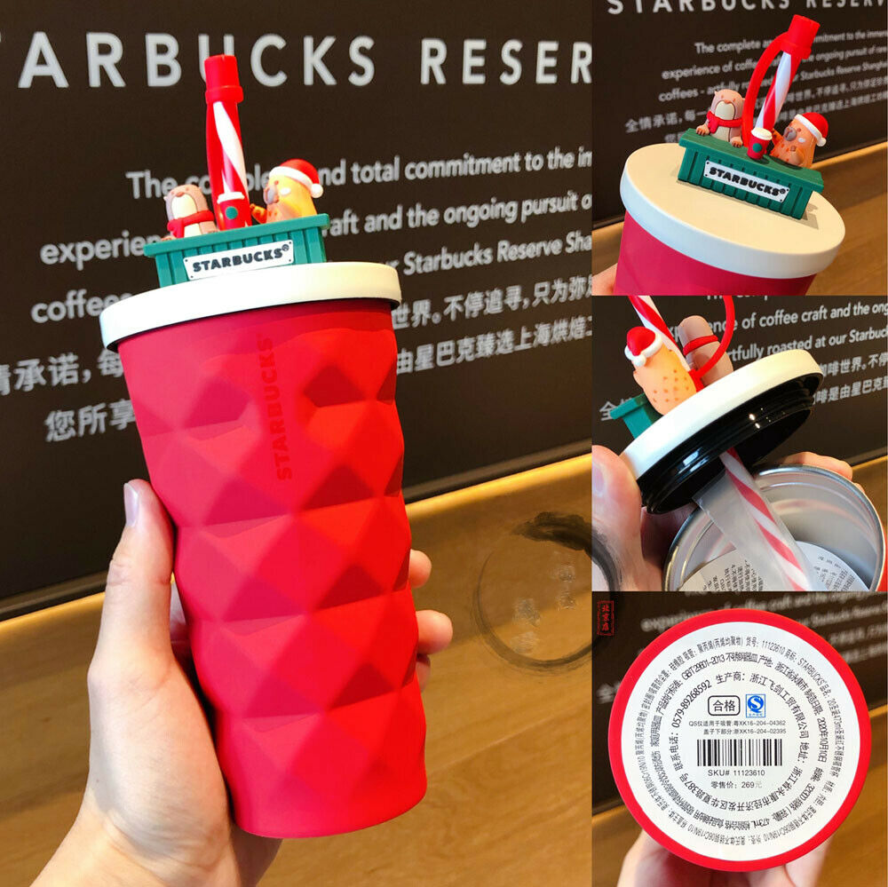 Christmas Red 16oz Stainless steel straw cup - China
