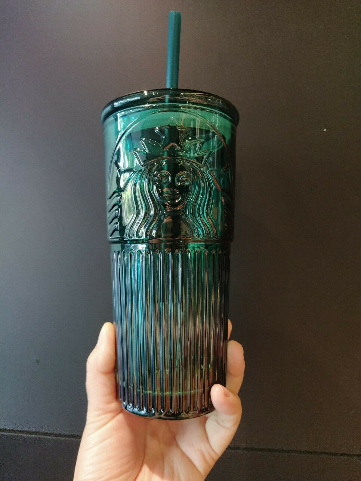 Starbucks Siren Double Glass Straw Cup(Starbucks 50th Anniversary