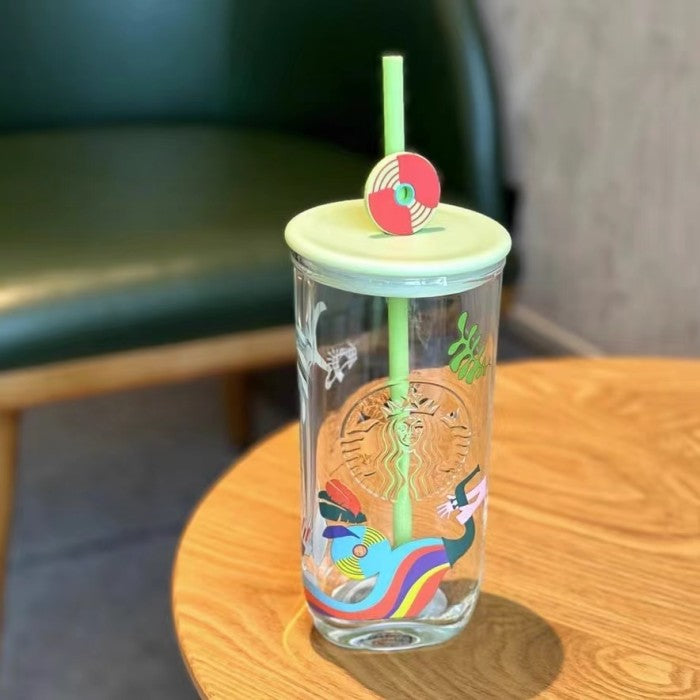 Festival Plastic Glass Tumbler With Lid Straw