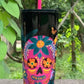 Black Matte Jeweled + Purple Studded + Red Green Ombre Day of the Dead - Mexico Halloween