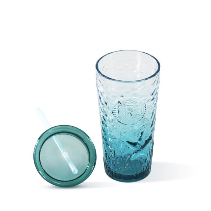 Blue Ocean Series 21oz Glass straw cup - China