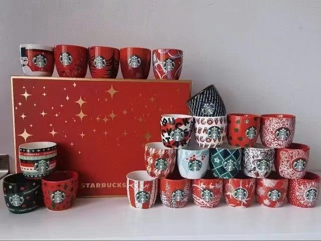 2021 China Christmas classic 24 cups 2oz ceramic Mug SET - China