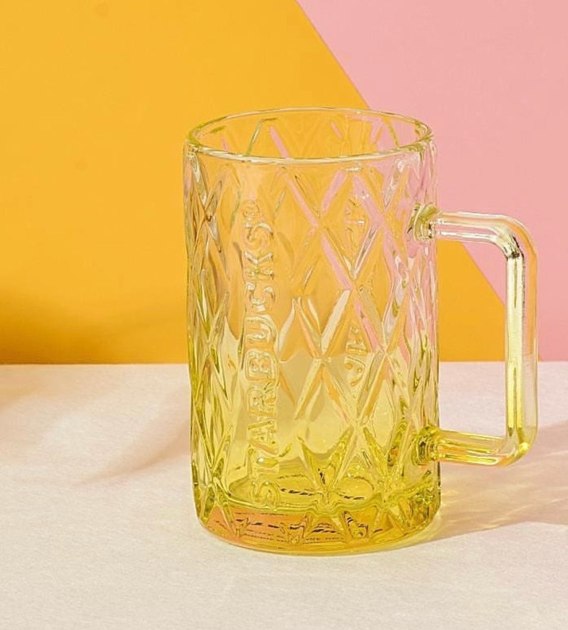 Toucan Collection Yellow Glass Beer Mug 16oz   - China