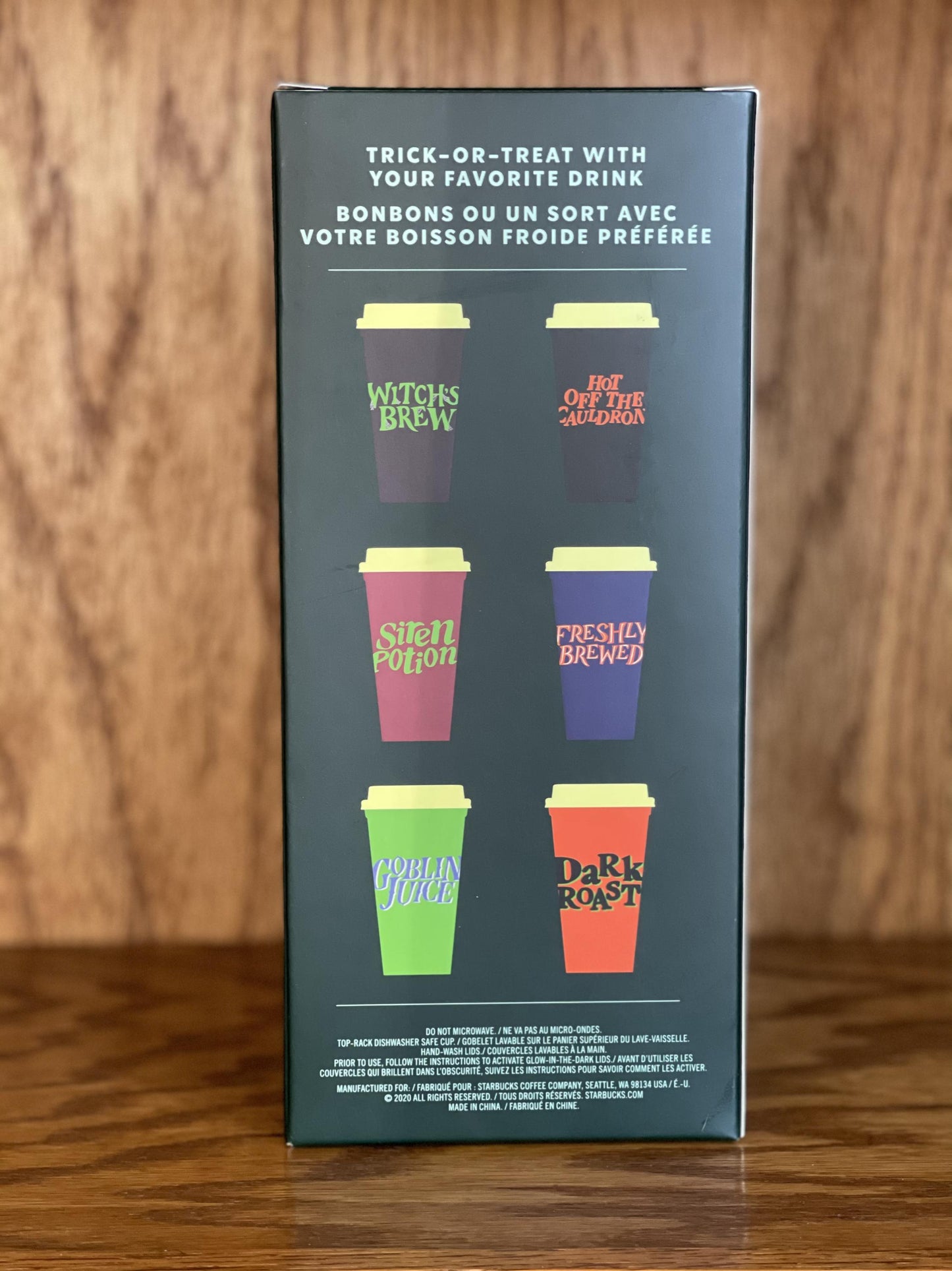 Halloween '20 Reusable Hot Cups 6-Pack Set Glow in the Dark