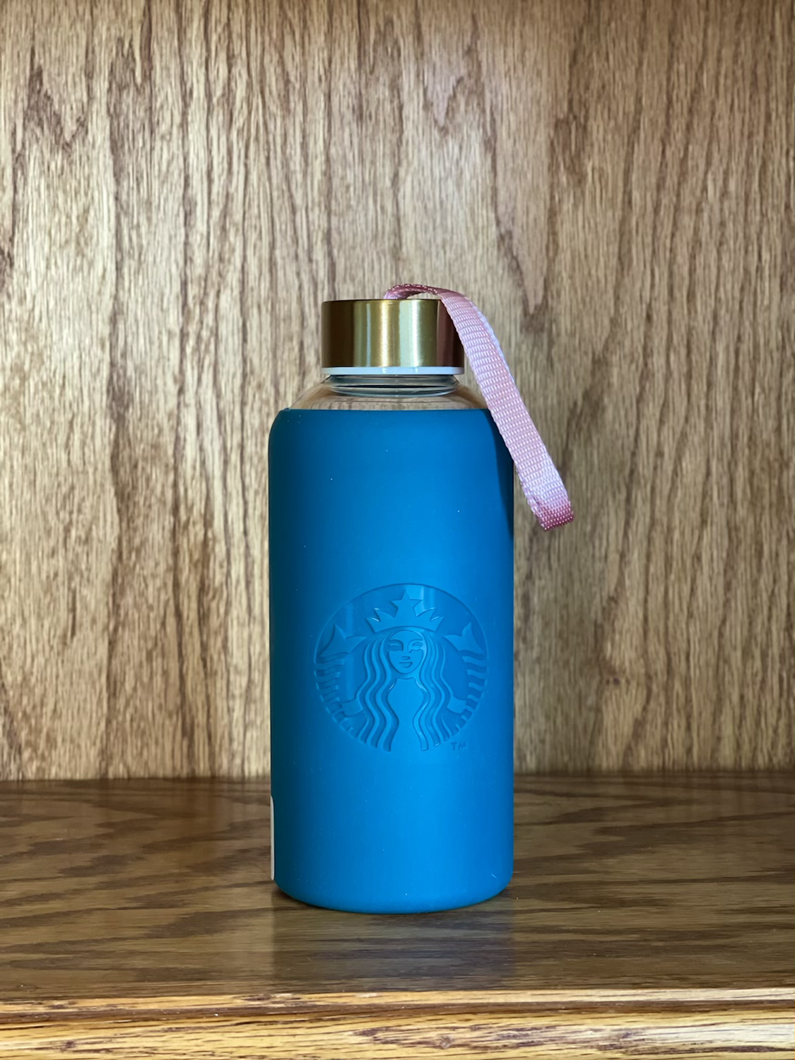 Blue Glass Water Bottle Silicone Wrap - Mexico
