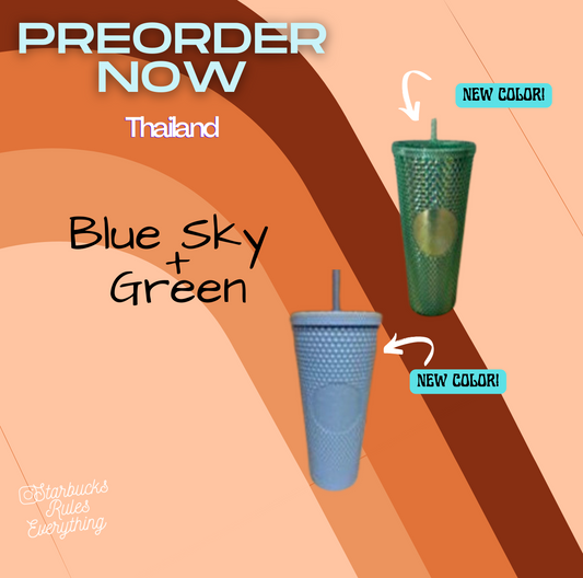 Blue Sky & Sea Foam Green Studded - Thailand