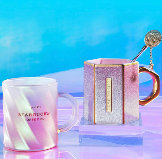 Mug w- Stirrer Pink Mountain Christmas Collection - China