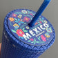 Royal Blue Matte Grid - Mexico